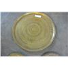 Image 3 : THREE HAMMERED BRASS TRAYS