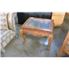 Image 1 : CARVED GLASSTOP END TABLE