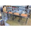 Image 1 : 4 METAL PATIO CHAIRS W/ CUSHIONS