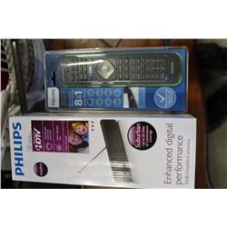 NEW PHILIPS DIGITAL ANTENNA AND 8 IN 1 REMOTE