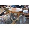 Image 1 : VINTAGE ROUND QUEEN ANNE OAK END TABLES