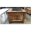 Image 2 : OAK GLASS TOP END TABLE