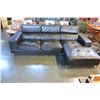 Image 1 : MODERN BROWN 2 PIECE SECTIONAL SOFA WITH ADJUSTABLE HEADREAST