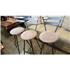 Image 1 : 3 MICROFIBER SEAT METAL BAR STOOLS