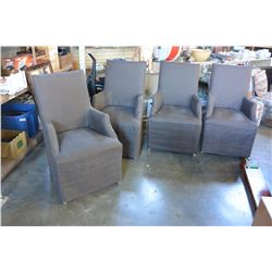 4 SLIP COVER CHAIRS