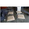 Image 1 : SET OF AS NEW ASHLEY FLOOR MODEL MODERN IRON ULPHOSTERED DINING CHAIRS