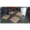 Image 3 : SET OF AS NEW ASHLEY FLOOR MODEL MODERN IRON ULPHOSTERED DINING CHAIRS