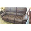 Image 1 : BROWN RECLINING SOFA