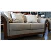 Image 8 : NEW ASHLEY SIGNATURE DESIGN CONTEMPORARY ROLLED ARM WOOD FRAMED SOFA, LOVESEAT AND THROW PILLOWS, RE
