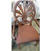 Image 8 : NEW ASHLEY SIGNATURE DESIGN MAHOGANY FINISH ROUND CARVED DINING TABLE , 3 CARVED SIDE CHAIRS, AND 2 