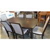 Image 2 : NEW ASHLEY SIGNATURE DESIGN RECTANGULAR DINING TABLE IN DARK FINISH WITH 6 ULPHOSTERED DINING CHAIRS