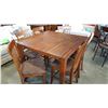 Image 1 : NEW ASHLEY SIGNATURE DESIGN SQAURE COUNTER HEIGHT DINING TABLE WITH LAZY SUSAN, AND 6 ULPHOSTERED ST