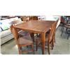 Image 2 : NEW ASHLEY SIGNATURE DESIGN SQAURE COUNTER HEIGHT DINING TABLE WITH LAZY SUSAN, AND 6 ULPHOSTERED ST