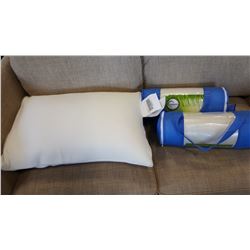 3 NEW ASHLEY PREMIUM MEMORY FOAM PILLOWS, RETAIL $69 EACH