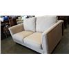 Image 2 : NEW ASHLEY SIGNATURE DESIGN CONTEMPORARY CLUB STYLE FABRIC LOVESEAT, WITH NAILHEAD DESIGN RETAIL $11