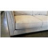 Image 3 : NEW ASHLEY SIGNATURE DESIGN CONTEMPORARY CLUB STYLE FABRIC LOVESEAT, WITH NAILHEAD DESIGN RETAIL $11