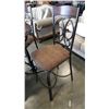 Image 8 : NEW ASHLEY SIGNATURE DESIGN ROUND COUNTER HEIGHT MAHOGANY WITH GLASS DINING TABLE, AND 4 ULPHOSTERED
