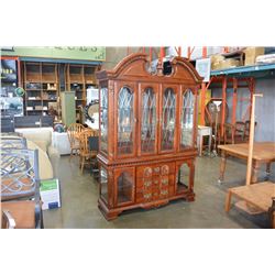 TWO PIECE DISPLAY CABINET WITH BOTTOM DISPLAY