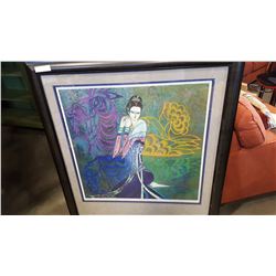 LARGE FRAMED GEISHA PRINT