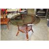Image 3 : GLASS TOP RATTAN DINING TABLE