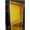 Image 2 : 7FT WHITE AND YELLOW BOOKSHELF