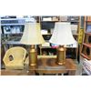 Image 1 : PAIR COPPER LOOK TABLE LAMPS