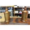 Image 2 : PAIR COPPER LOOK TABLE LAMPS