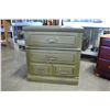 Image 2 : PAINTED GREEN DISTRESSED 3 DRAWER CABINET