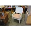 Image 1 : WICKER CHAIR AND WHITE CHAIR