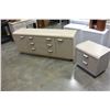 Image 1 : THREE DRAWER OAK DRESSER AND NIGHTSTAND