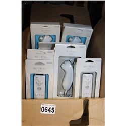 THREE NEW WIIMOTE AND NUNCHUCK SETS WITH ADAPTER AND CORDS