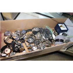BOX OF WATCH BANDS AND PARTS
