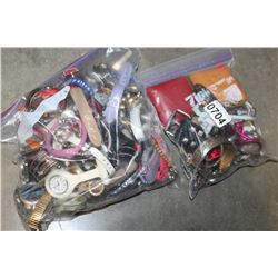 TWO BAGS OF WATCHES
