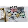 Image 2 : BOX OF CAMEOS AND BOX OF 10 PAIR PEARL EARRINGS