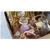Image 2 : TRAY OF VINTAGE AND COLLECTIBLE PERFUME BOTTLES AND LOVE STORY SMALL PICTURES ETC