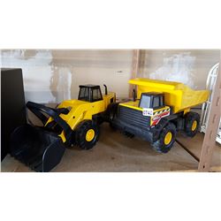 TONKA DUMP TRUCK AND BULL DOZER