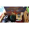 Image 2 : BOX OF WOOD CRAFT DOLLHOUSE, NEW BATH CARE SET, SCALE, AND ESTATE COLLECTIBLES
