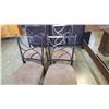 Image 2 : AS NEW FLOOR MODEL ASHLEY SET OF 4 BLACK IRON AND BROWN MICROFIBRE SEAT DINING CHAIRS