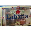 Image 2 : FRAMED LABATTS BEER MIRRORED CLOCK