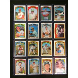 1972 TOPPS BASEBALL CARD LOT