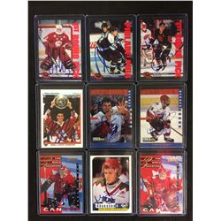 AUTOGRAPHED HOCKEY CARD LOT