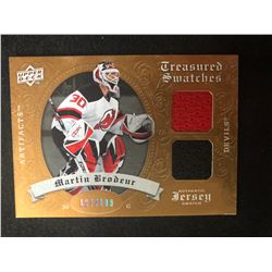 UPPER DECK ARTIFACTS MARTIN BRODEUR TREASURED SWATCHES AUTHENTIC JERSEY