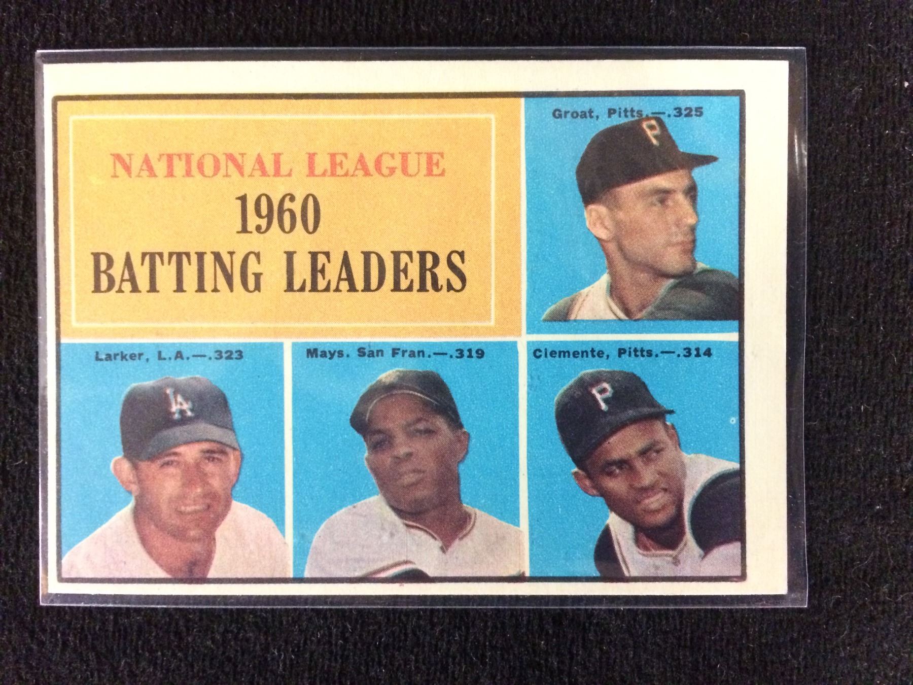 1960 Topps 41 National League Batting Leaders