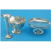 Image 1 : An Edwardian octagonal silver pedestal bowl, with pierced floral rim, London 1905, a Mappin & Web...