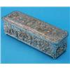 Image 1 : A late 19th century Continental electrotype casket, decorated in relief with merry making figures...