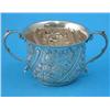 Image 1 : A Victorian small silver porringer, with twin scroll handles and spiraling fluted and foliate dec...