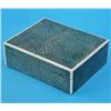 Image 1 : An Asprey shagreen and ivory banded cigarette box, 4.75ins...