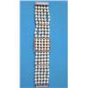 Image 1 : A 5-row uniform cultured pearl bracelet, the buckle design front and the 2 spacer bars set baguet...