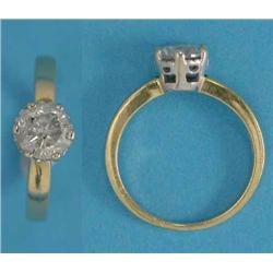 An 18ct gold solitaire diamond ring, the claw-set brilliant cut stone approximately 1ct....