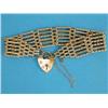 Image 1 : A 9ct gold 6-row gatelink bracelet, 24.6grms...